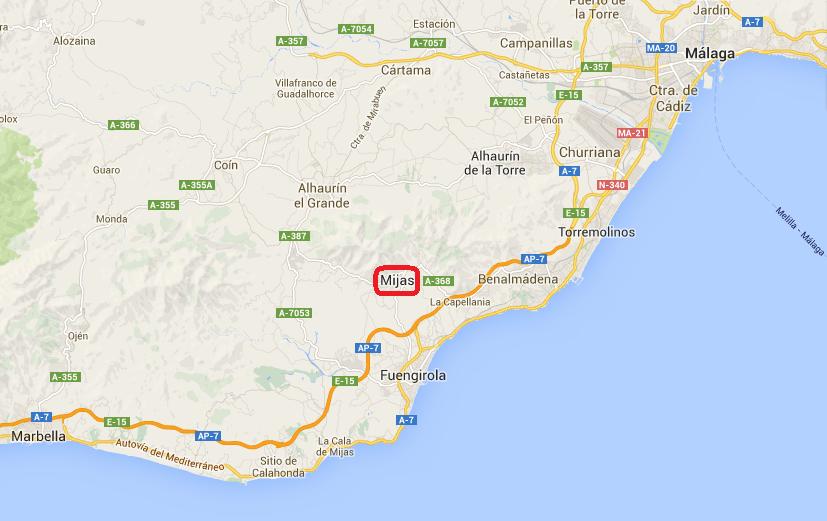 Kaart Mijas