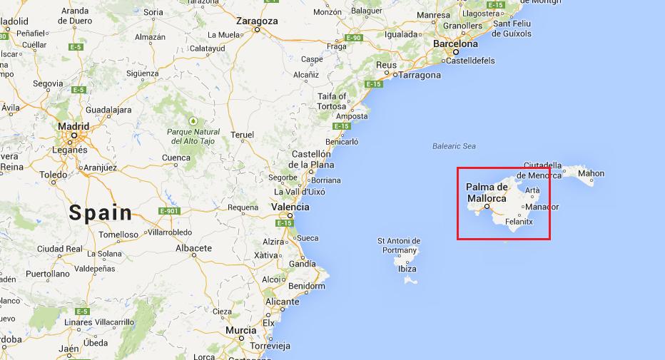 Kaart Mallorca