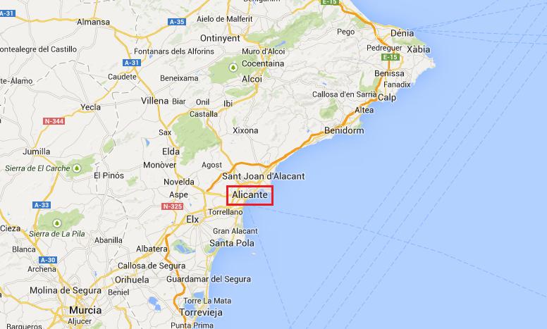Kaart Alicante